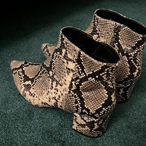 Snakeskin Booties